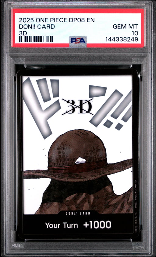 2025 ONE PIECE DOUBLE PACK VOLUME 8 DON!! CARD 3D PSA 10