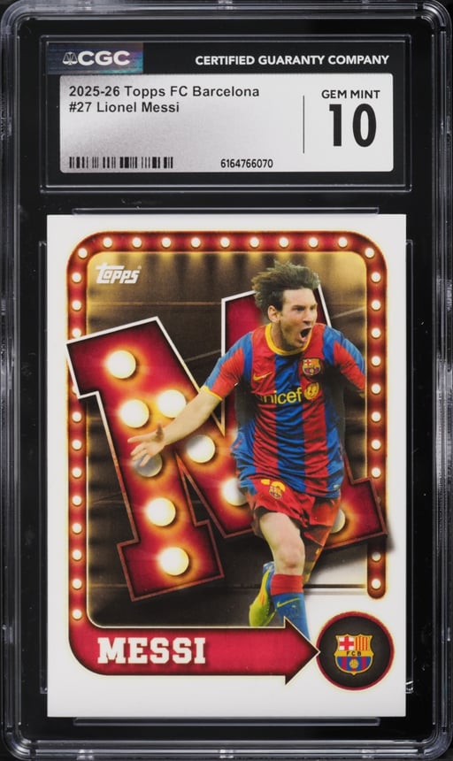2025 Topps FC Barcelona Lionel Messi #27 CGC 10 GEM MINT