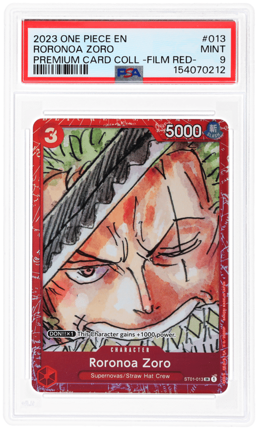 2022 One Piece Promo Premium Card Collection Film Red Roronoa Zoro #ST01013 PSA 9