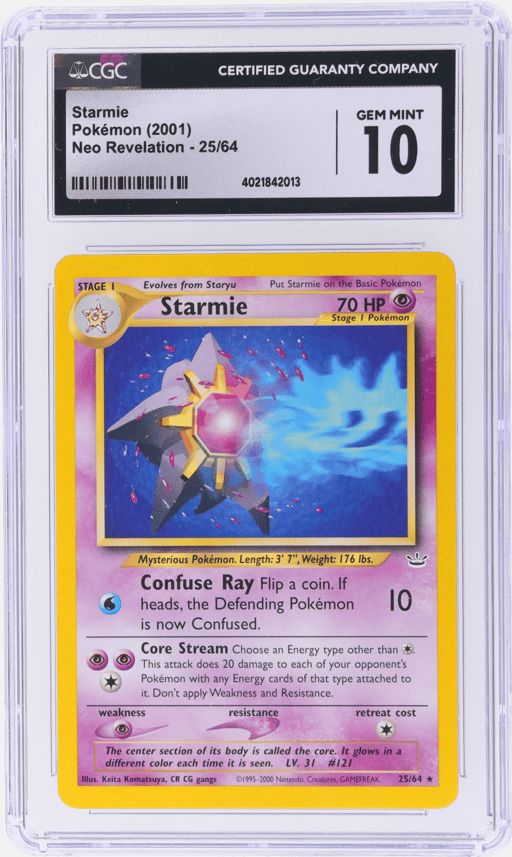 2001 Pokemon Neo Revelation Starmie #25 CGC 10