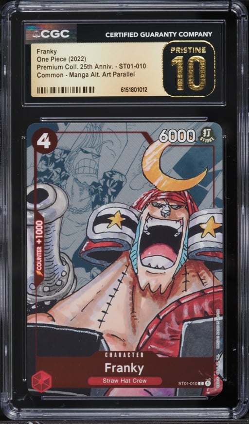 2022 One Piece Premium Collection 25th Anniversary Manga Art Franky #ST01-010 CGC 10 PRISTINE
