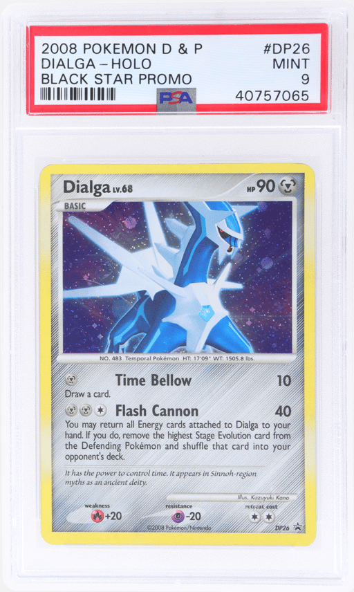 2008 Pokemon Diamond and Pearl Black Star Promo Holo Dialga #DP26 PSA 9