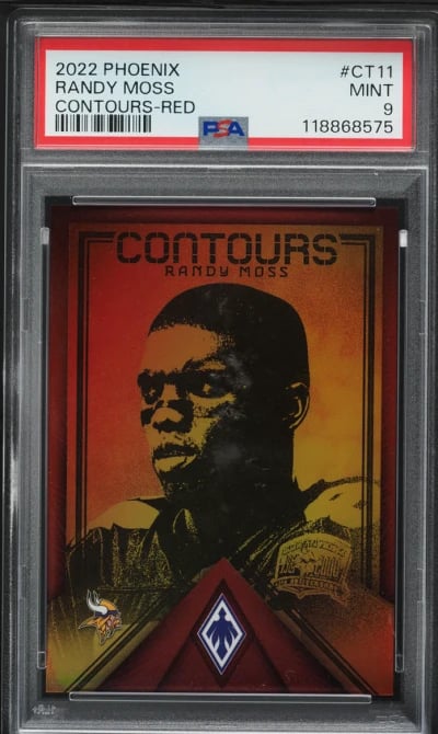 2022 Panini Phoenix Contours Red Randy Moss /199 #CT11 PSA 9 MINT