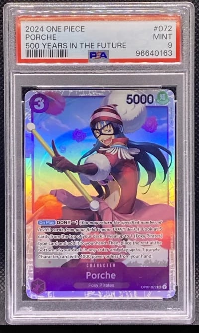 2024 ONE PIECE PORCHE OP07-072 SR 500 YEARS IN THE FUTURE PSA 9