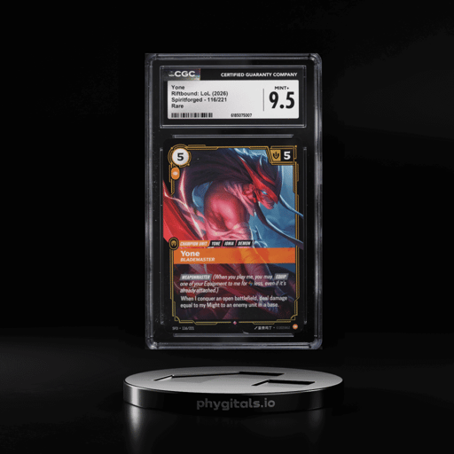 2026 Riftbound League Of Legends LoL Spiritforged Yone #116 CGC 9.5 MINT+