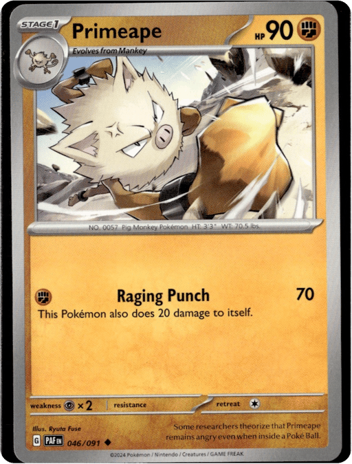 2024 Primeape #46 Paldean Fates