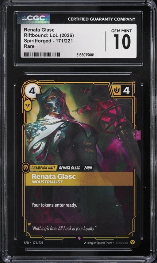 2026 Riftbound League Of Legends LoL Spiritforged Showcase Renata Glasc #171 CGC 10 GEM MINT