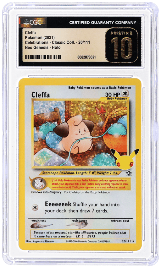 2021 Pokemon Celebrations Classic Collection Neo Genesis Holo Cleffa #20 CGC PRI