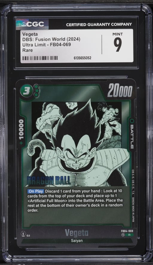2024 Dragon Ball Super Fusion World Ultra Limit Vegeta #FB04-069 CGC 9 MINT