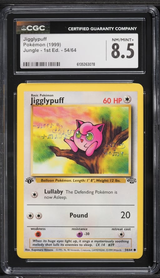 1999 Pokemon Jungle 1st Edition Jigglypuff #54 CGC 8.5 NM-MT+