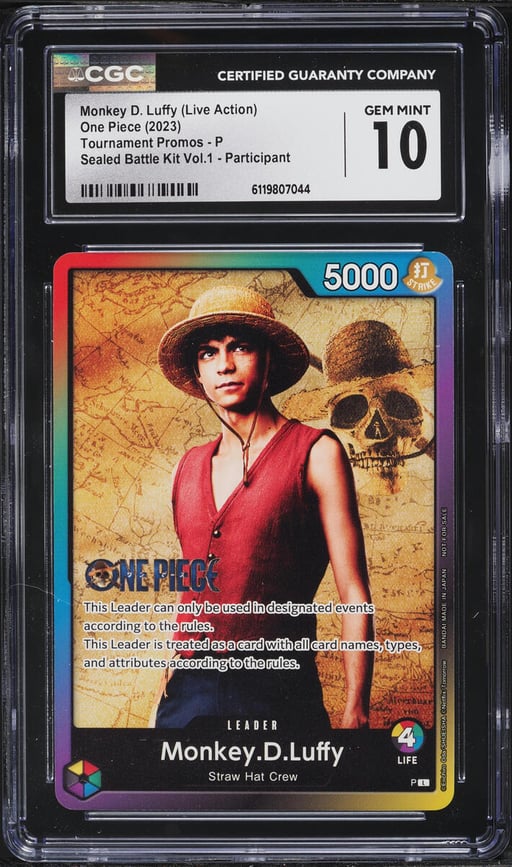 2023 One Piece Promo Sealed Battle Kit Vol. 1 Participant Monkey D. Luffy L #P CGC 10 GEM MINT