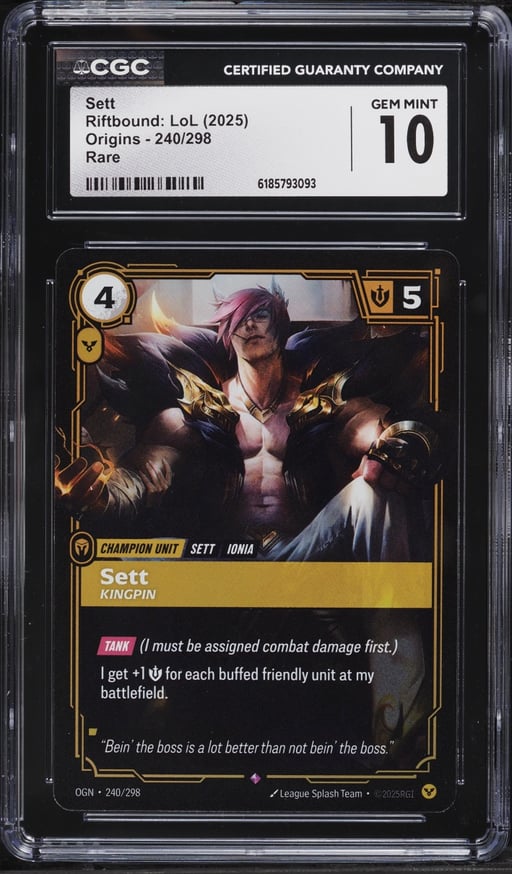 2025 Riftbound League Of Legends LoL Origins Sett #240 CGC 10 GEM MINT
