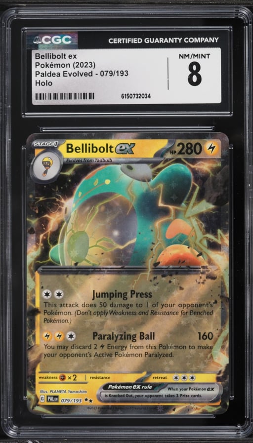 2023 Pokemon Scarlet & Violet Paldea Evolved Holo Bellibolt EX #79 CGC 8 NM-MT