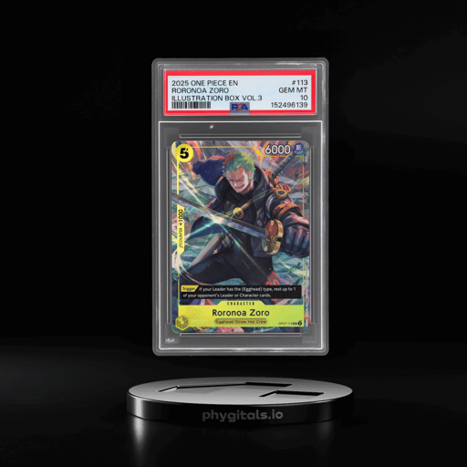 2025 One Piece Promo Illustration Box Volume 3 Roronoa Zoro #OP07-113 PSA 10