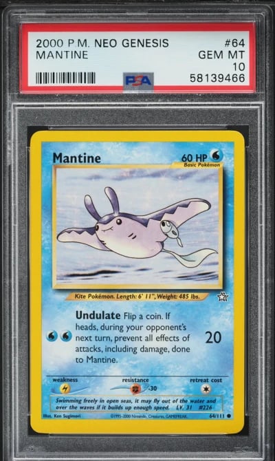 2000 Pokemon Neo Genesis Mantine