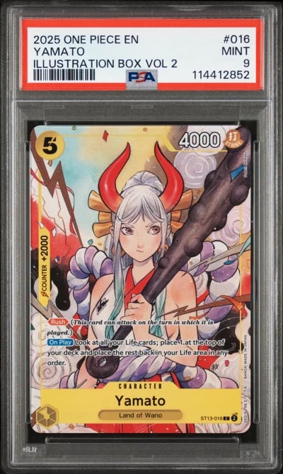 2025 ONE PIECE PROMOS 016 YAMATO ILLUSTRATION BOX VOL.2 PSA 9