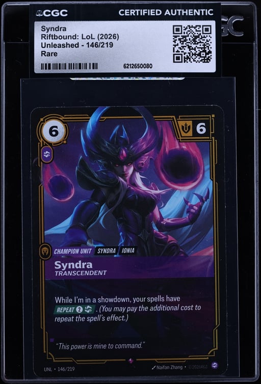 2026 Riftbound: LoL Unleashed Syndra #146 CGC AUTH