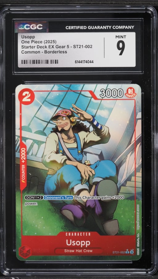 2025 One Piece Starter Deck EX Gear 5 Borderless Alt Art Usopp #ST21-002 CGC 9 MINT