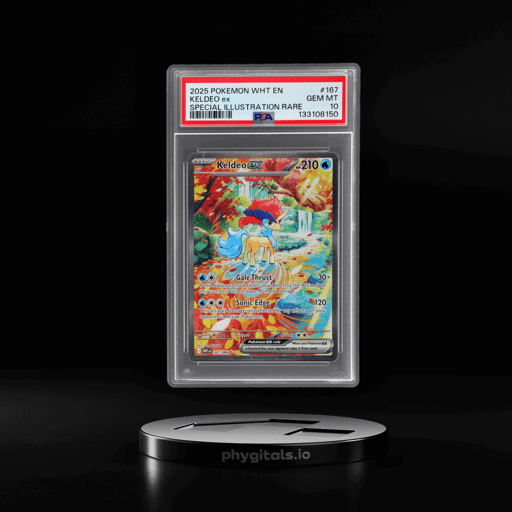 2025 Pokemon Scarlet and Violet White Flare Special Illustration Rare Keldeo Ex #167 PSA 10