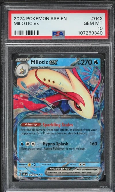 2024 Pokemon Scarlet & Violet Surging Sparks Milotic Ex #042 PSA 10 GEM MINT