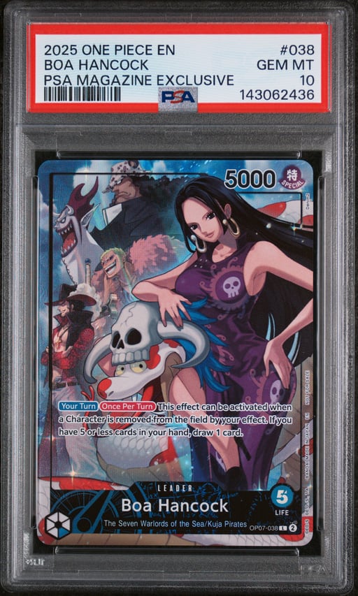 2025 ONE PIECE PROMOS 038 BOA HANCOCK PSA MAGAZINE EXCLUSIVE PSA 10