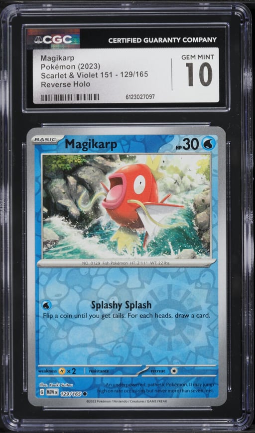 2023 Pokemon Scarlet & Violet 151 Reverse Holo Magikarp #129 CGC 10 GEM MINT