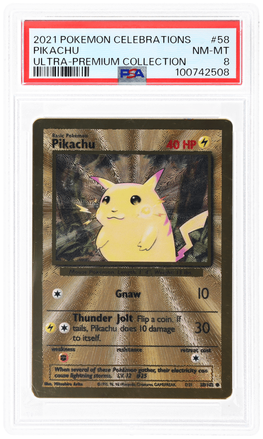2021 Pokemon Celebrations Ultra Premium Collection Pikachu #58 PSA 8