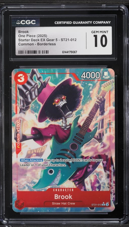 2025 One Piece Starter Deck EX Gear 5 Alt Art Brook #ST21-012 CGC 10 GEM MINT