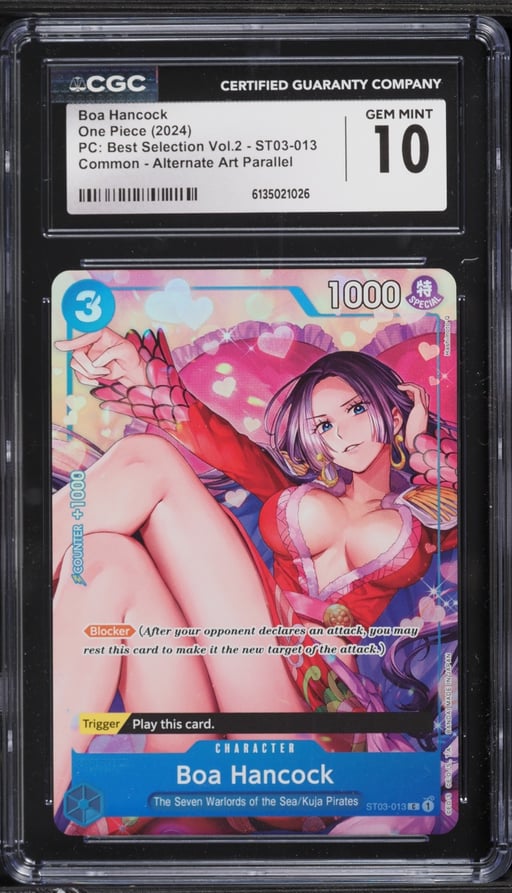 2024 One Piece Premium Collection Best Selection Vol 2 Alt Art Boa Hancock #ST03-013 CGC 10 GEM MINT