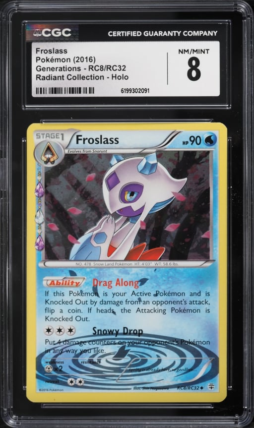 2016 Pokemon XY Generations Radiant Collection Holo Froslass #RC8 CGC 8 NM-MT