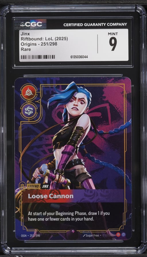 2025 Riftbound League Of Legends LoL Origins Jinx #251 CGC 9 MINT