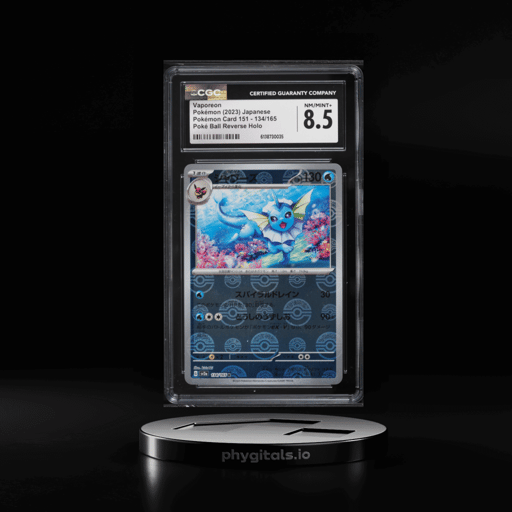 2023 Pokemon Japanese Scarlet & Violet 151 Poke Ball Reverse Holo Vaporeon #134 CGC 8.5 NM-MT+