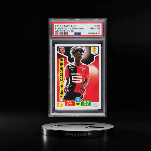 2019 Panini Foot Adrenalyn XL Eduardo Camavinga ROOKIE #301 PSA 10 GEM MINT