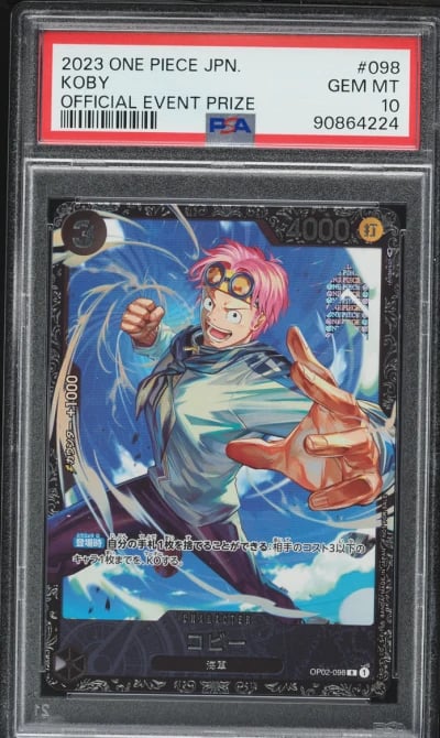 2023 One Piece Japanese Promo Official Event Prize Koby #OP02-098 PSA 10 GEM MINT