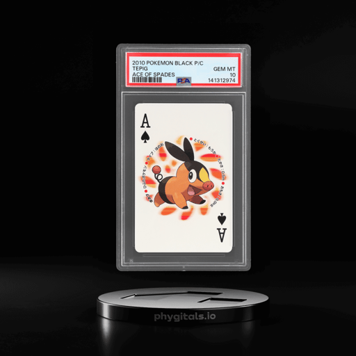 2010 Pokemon Black Version Playing Cards Ace of Spades Tepig PSA 10