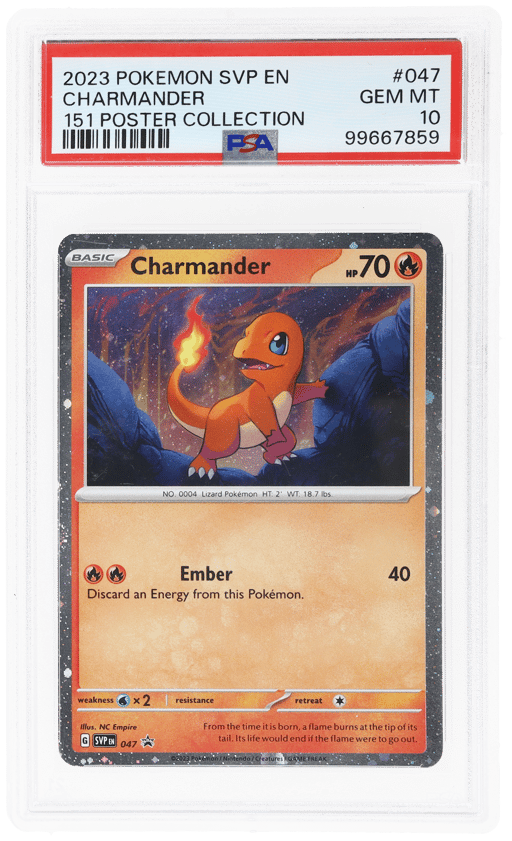 2023 Pokemon Scarlet and Violet Black Star Promo 151 Poster Collection Charmander #047 PSA 10