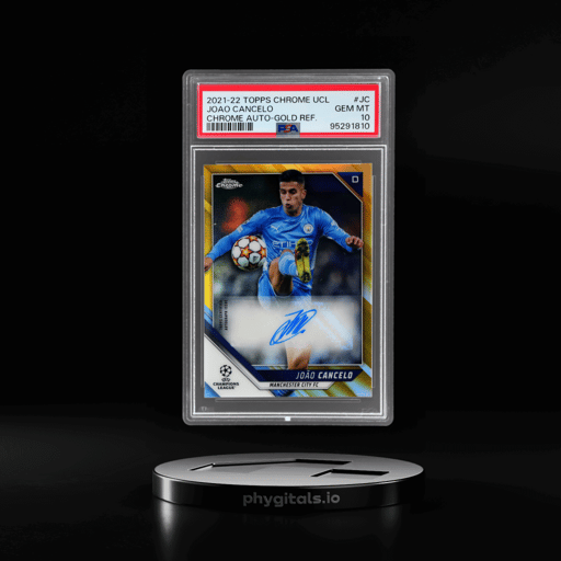 2021 Topps Chrome UEFA Champions League Autograph Gold Refractor Joao Cancelo #CAJC 3/50 PSA 10