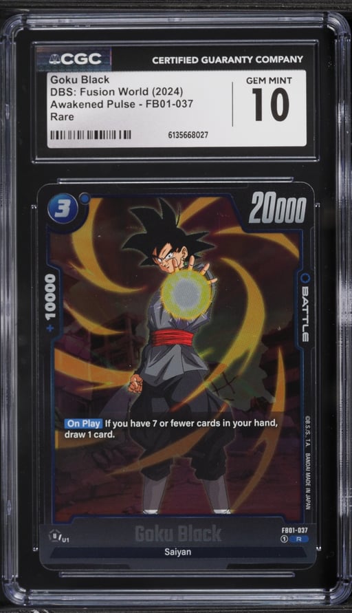 2024 Dragon Ball Super Fusion World Awakened Pulse Goku Black #FB01-037 CGC 10 GEM MINT