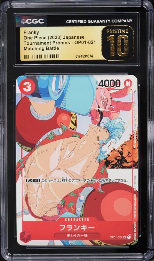 2023 One Piece Japanese Promo Matching Battle Franky #OP01-021 CGC 10 PRISTINE