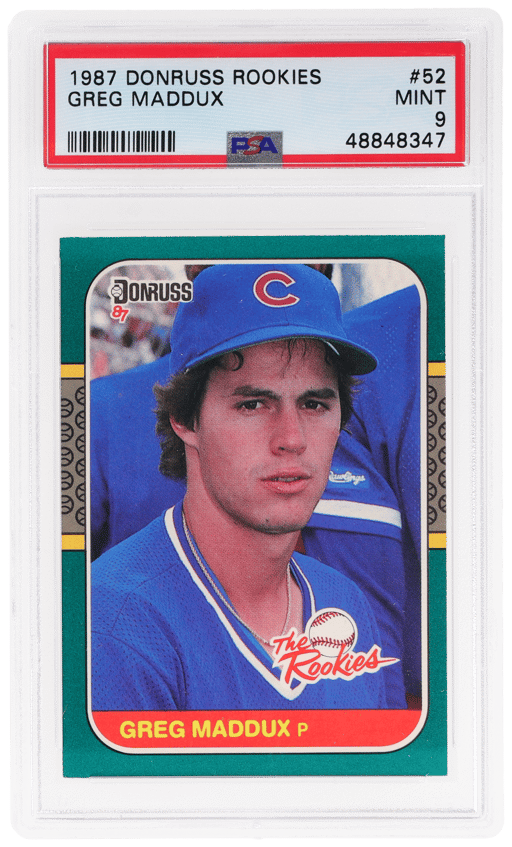 1987 Donruss the Rookies Greg Maddux #52 PSA 9