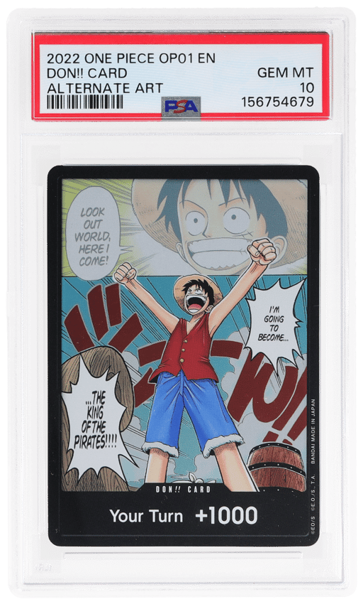 2022 One Piece Romance Dawn Alternate Art Don Card PSA 10