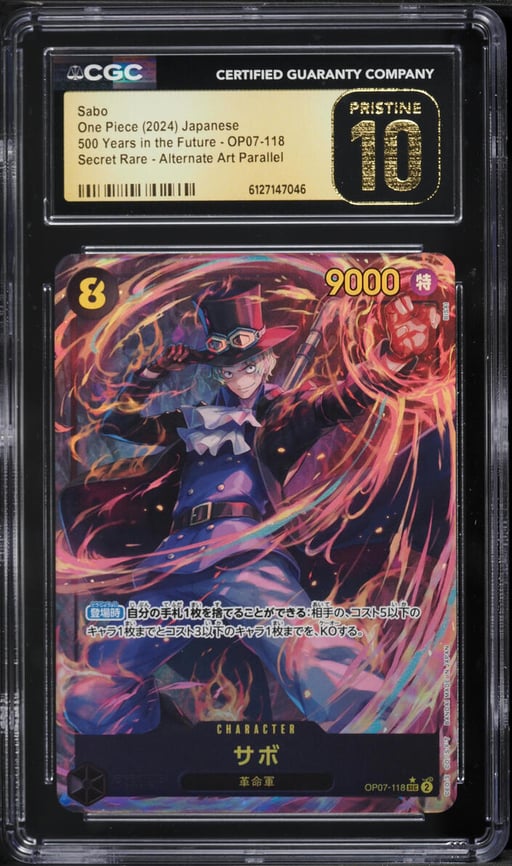 2024 One Piece Japanese 500 Years In The Future Alt Art Sabo #OP07-118 CGC 10 PRISTINE