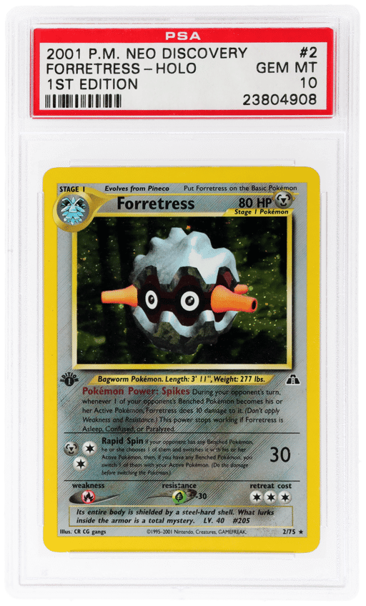 2001 Pokemon Neo Discovery 1st Edition Holo Forretress #2 PSA 10