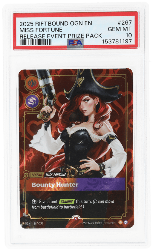2025 Riftbound League of Legends Origins Release Event Prize Pack Miss Fortune #267 PSA 10