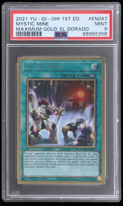 2021 Yu-Gi-Oh! Maximum Gold: El Dorado 1st Edition Mystic Mine #EN047 PSA 9