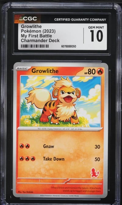 2023 Pokemon SV My First Battle Charmander Deck Growlithe CGC 10 GEM MINT