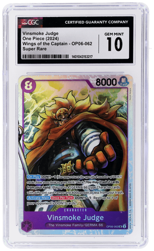 2024 One Piece Wings of the Captain Super Rare Vinsmoke Judge #OP06062 CGC 10