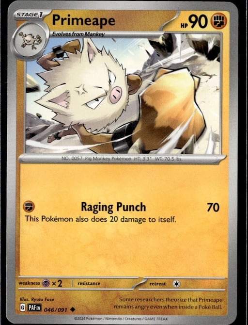 2024 Primeape #46 Paldean Fates