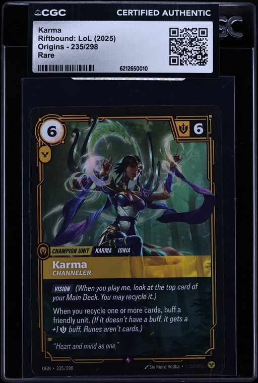 2025 Riftbound League Of Legends LoL Origins Karma #235 CGC AUTH