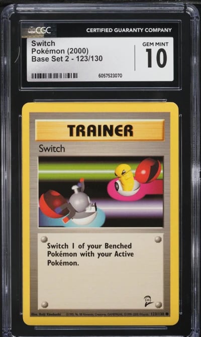 2000 Pokemon Base Set 2 Switch #123 CGC 10 GEM MINT